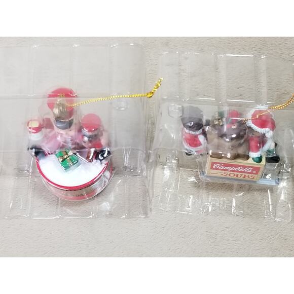 Campbell Christmas Figurine Tree Ornament 1996  1997 100th Birthday New x2 Vtg - Picture 11 of 12